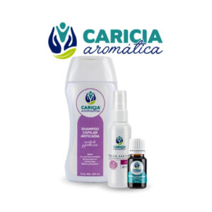 Tratamiento botánico Caricia para mitigar la caída de cabello en mujeres con cebolla roja y biotina.