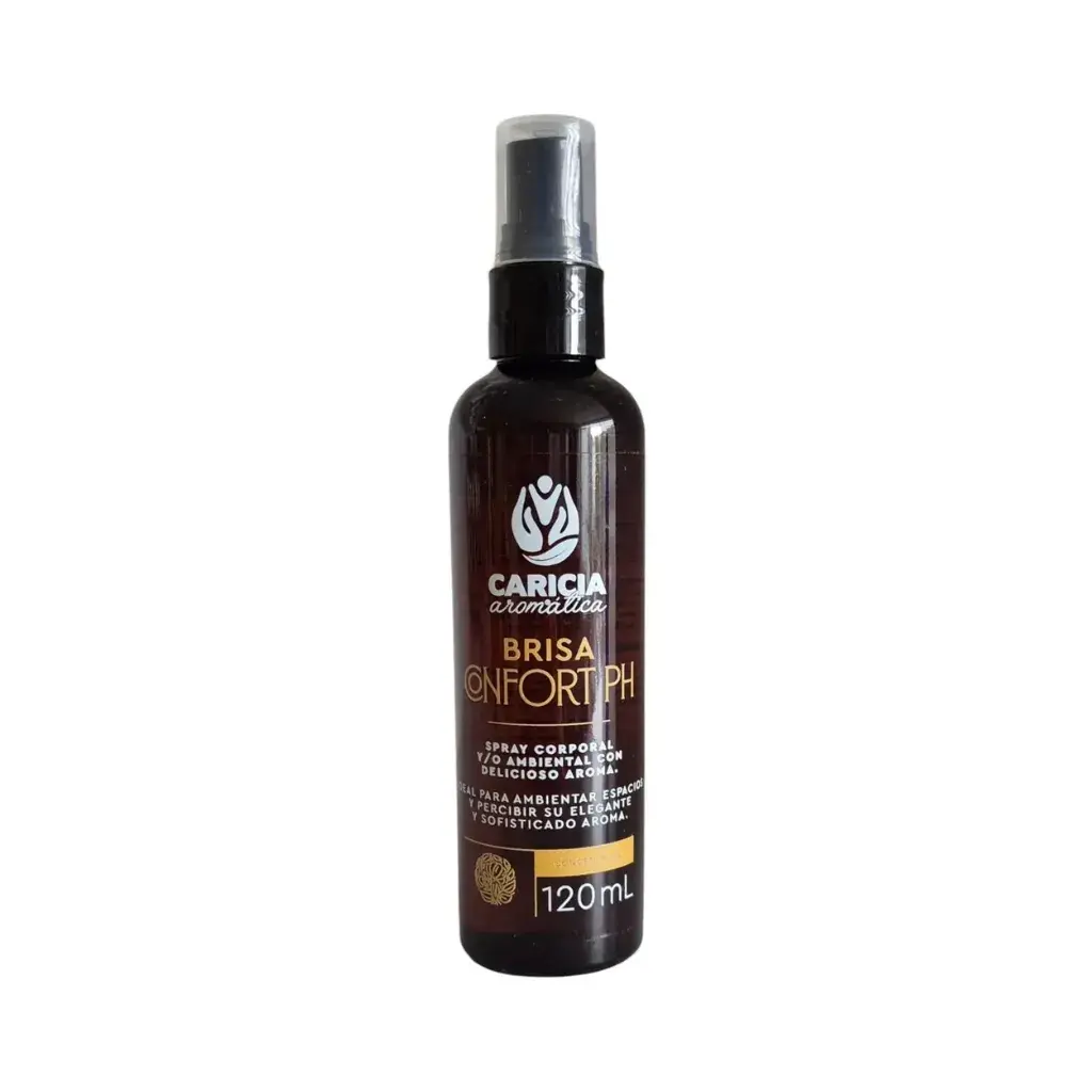 Brisa confort ph de Caricia Aromática en presentaciones de 120ml para confort cutáneo.