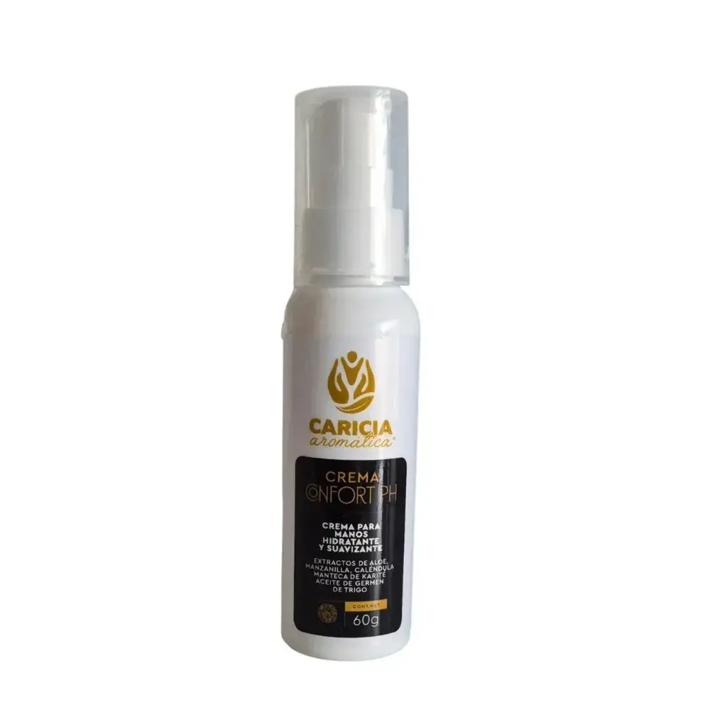 Crema para manos confort ph de 60g Caricia Aromática con Aloe, manzanilla y manteca de karité.