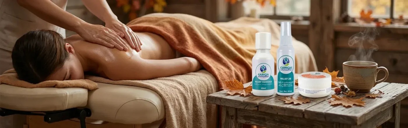 Masaje de espalda para aprender cómo calmar la rigidez muscular por el frío.